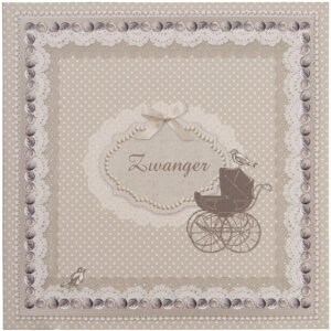 Clayre & Eef Glückwunschkarte Baby 13,5x13,5 cm...