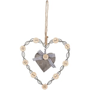 Clayre & Eef Anhänger Herz mit Knöpfen...