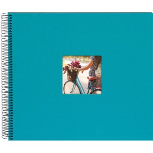 Goldbuch Spiralalbum Bella Vista türkis 35x30 cm 40 schwarze Seiten