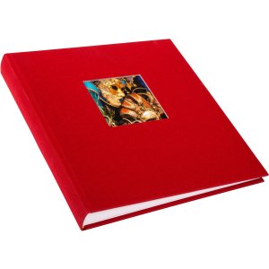 Goldbuch Fotoalbum Bella Vista 30x31 cm rot Leinen 60 Seiten Pergamin