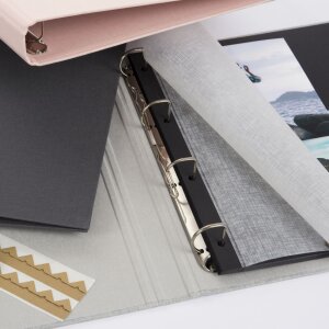 Папка на кольцах Goldbuch A4 Linum серая