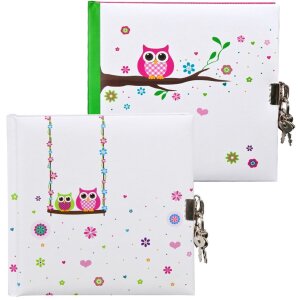 Goldbuch Tagebuch EULE 16,5x16,5 cm 96 weiße Seiten
