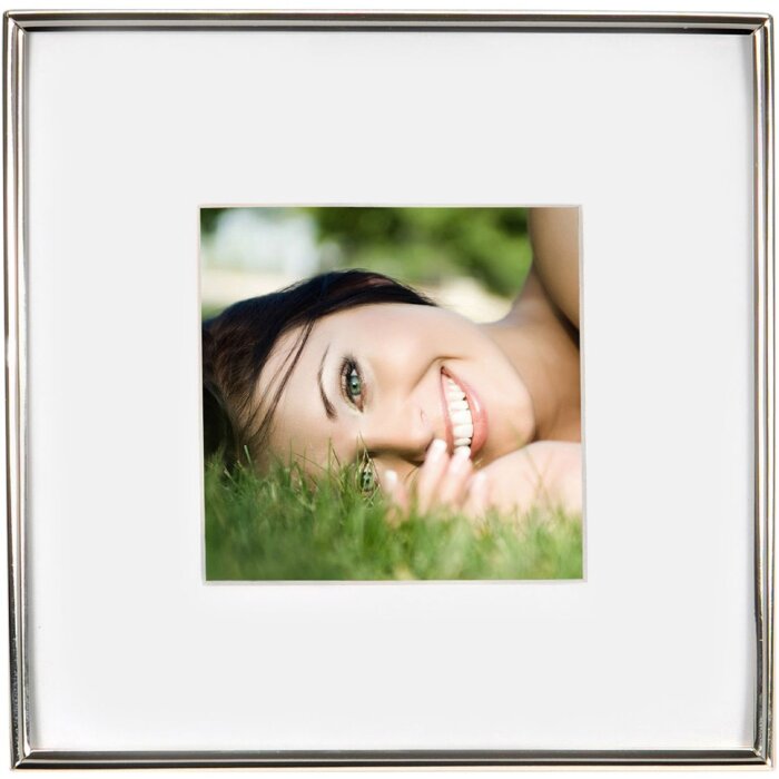 Металлическая фоторамка Goldbuch FINE 10x10 см серебристая глянцевая