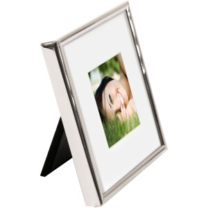 Металлическая фоторамка Goldbuch FINE 10x10 см серебристая глянцевая