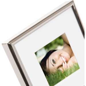 Металлическая фоторамка Goldbuch FINE 10x10 см серебристая глянцевая