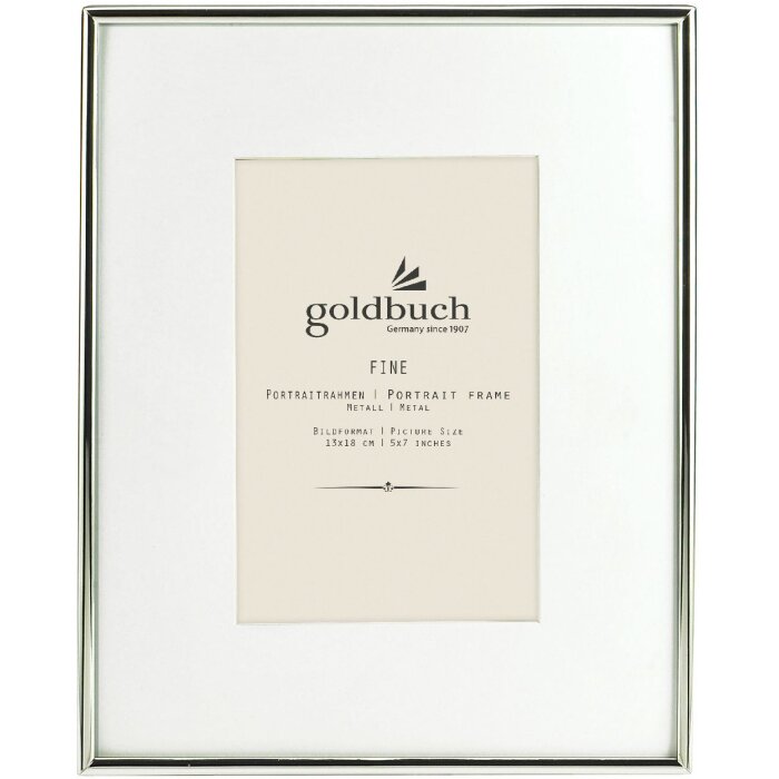 Goldbuch Metall Portraitrahmen FINE 13x18 cm silber glänzend 20,5x25,5 cm