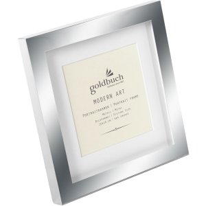 Goldbuch Metall-Portraitrahmen Modern Art 10x10 cm silber glänzend