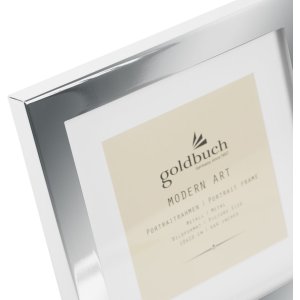 Goldbuch Metall-Portraitrahmen Modern Art 10x10 cm silber glänzend