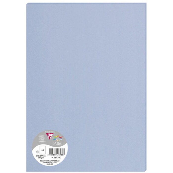 Clairefontaine Pollen DIN A4, 5 листов, 120 г, лавандово-голубая