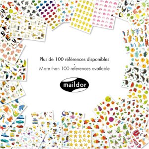 Clairefontaine Packung mit Stickers Cooky 3D London 7,5x12cm 1 Bogen Bedrukt