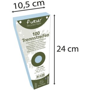 Exacompta Forever Trennstreifen blau 105x142mm 100...