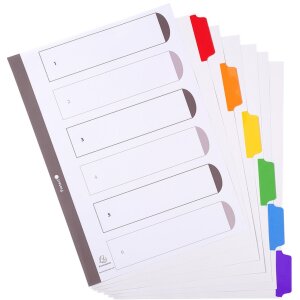 Регистр Exacompta 2306E, 6-секционный, DIN A4, 160 г/м²