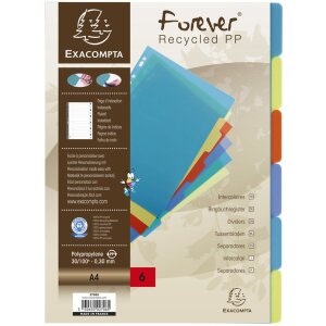 Регистр Exacompta 2706E DIN A4 с 6 цветными вкладками