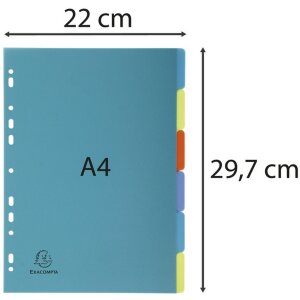 Регистр Exacompta 2706E DIN A4 с 6 цветными вкладками