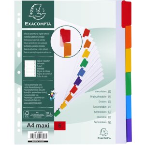 Регистр DIN A4 с 6 вкладками, манильная бумага, 160 г/м²