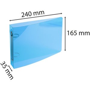 Exacompta 51092E Ringbuch PP 700 4 Ringe 25mm 40mm Rücken 125x200 Blau