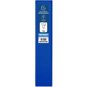 Exacompta Ringbuch PP 4 Ringe 40 mm D-Form DIN A4 Maxi Kreacover Blau