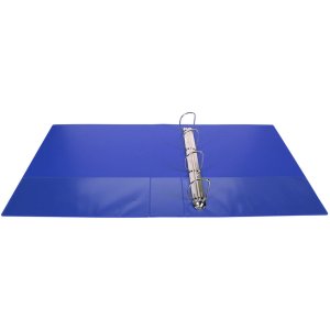 Ringbuch aus festem PP 2,8mm mit 4 Ringen 50mm in D-Form 78mm Rücken, 3 Außen- und 2 Innenhüllen, Krea Cover, DIN A4 Überbreite Blau