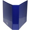 Ringbuch aus festem PP 2,8mm mit 4 Ringen 50mm in D-Form 78mm Rücken, 3 Außen- und 2 Innenhüllen, Krea Cover, DIN A4 Überbreite Blau