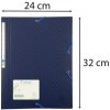Sammelmappe mit 3 Klappen und Gummizug aus Recycling PP 700µ Forever, für Format DIN A4 Blau