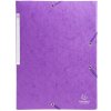 Exacompta 55957E Sammelmappe A4+ 3 Klappen violett Gummizug Scotten Karton