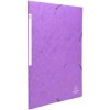 Exacompta 55957E Sammelmappe A4+ 3 Klappen violett Gummizug Scotten Karton