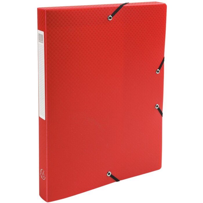 Архивная коробка DIN A4, красная, 25 мм, непрозрачная, PP 700µ