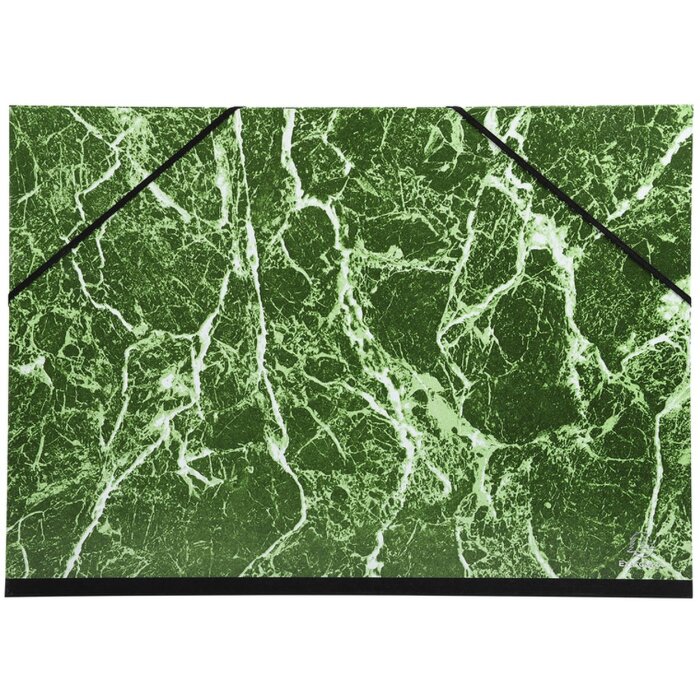 Папка Exacompta MARMOR зеленая 37x52 см с резинками