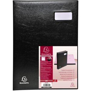 Папка для подписей Exacompta 654765E, 24 отделения, черная