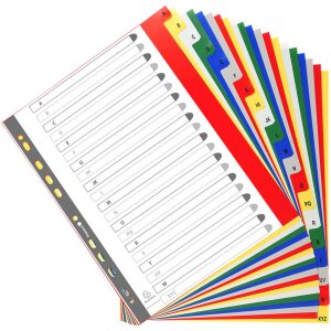 Exacompta 20-teiliges Farbregister PP A-Z DIN A4+...