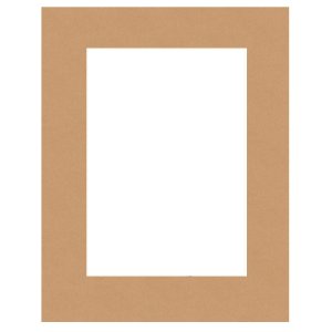 HNFD Fertig Passepartout 20 x 20 cm auf 10 x 10 cm hellbraun