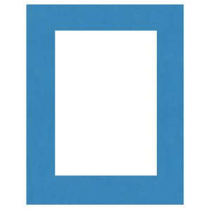 HNFD Fertig Passepartout 20 x 20 cm auf 10 x 10 cm blau