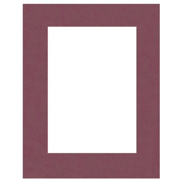 HNFD Fertig Passepartout 42 x 59,4 (A2) cm auf 30 x 45 cm brombeer