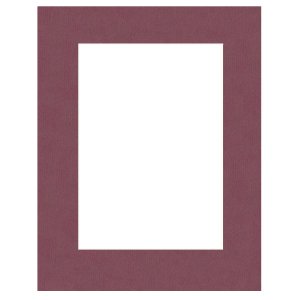 Fertig Passepartout 50 x 50 cm auf 40 x 40 cm  brombeer