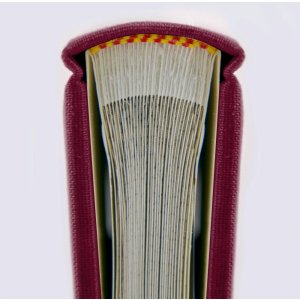 ZEP Leinen Fotoalbum Velina bordeaux 24x24 cm 40 weiße Seiten