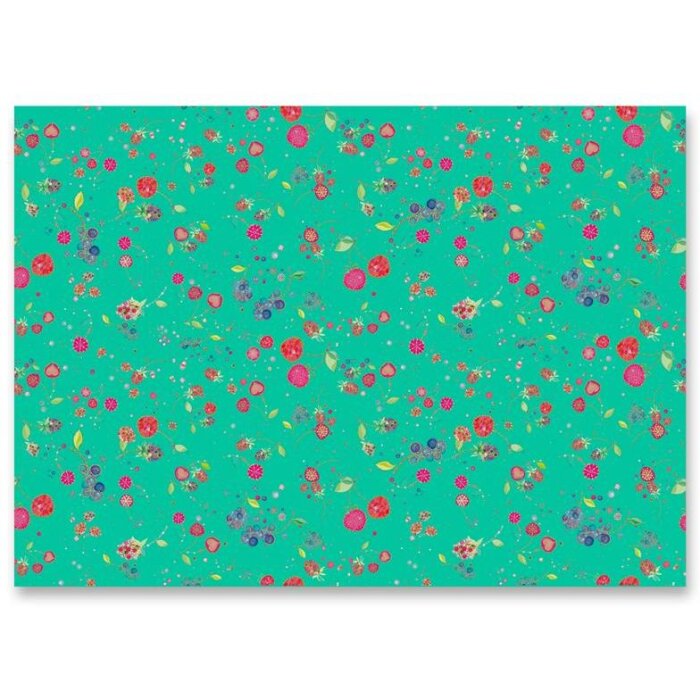 Goldbuch FRUITS зеленая подарочная бумага 50х70 см