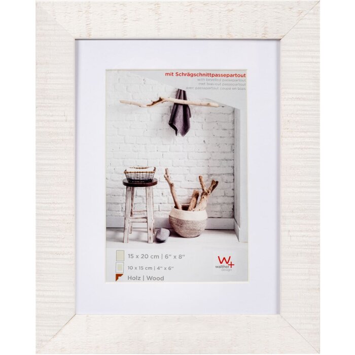15x20 cm Holzrahmen HOME in polarweiß