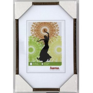 Hama Madrid Kunststoffrahmen 15x20 cm Bronze Halbrundprofil Reflexglas