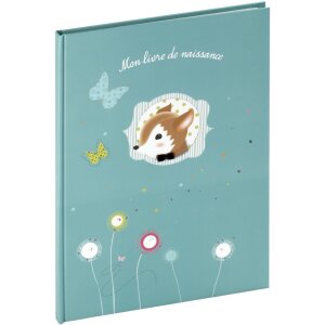 Foxy Babytagebuch blau Text französisch Format A4