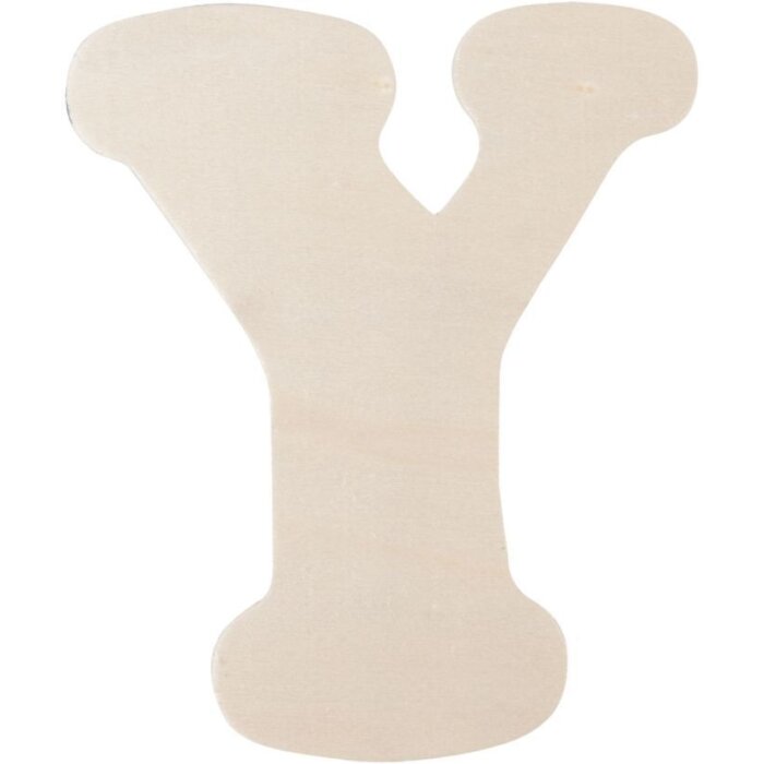 Деревянная буква Y 11 см