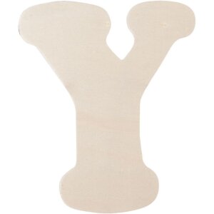 Деревянная буква Y 11 см