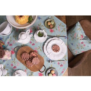 Тарелка для завтрака Clayre & Eef 6CE0271 Королева птиц белая 21 см