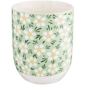 Кружка Clayre & Eef 100 мл зеленый фарфор круглые цветы