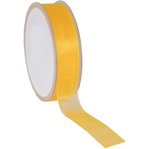 Clayre & Eef Organza Band 50 Meter x 25 mm gelb