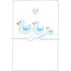 ARTEBENE Открытка к рождению утенка с бантиком голубого цвета