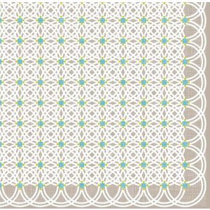 Салфетки Artebene круглый узор тауп 33x33 см