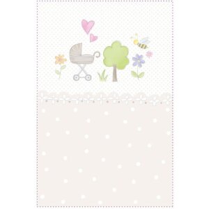 Artebene Karte  Stickerei  Geburt  Kinderwagen