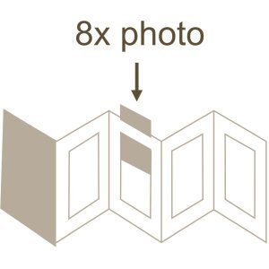 Deknudt Passepartout Leporello 8 фотографий 13x18 см белая обложка из кожзаменителя