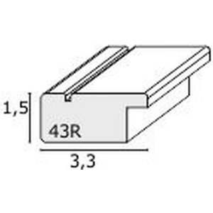 Deknudt Holzrahmen S43RE 15x20 cm rot - Silberkante
