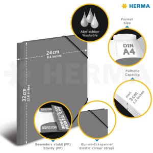 Папка для писем HERMA A4 с эластичным ремнем